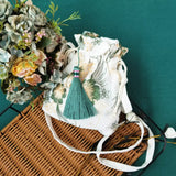 Weiyinxing Crossbody Bag 2023 Ancient Customs Canvas Hanfu Small Bag Chinese Style Embroidery Cross Body One Shoulder Bag Retro Tassels