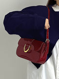 Weiyinxing red Women's Shoulder messenger Bags Simple Ladies Pu Leather Small Square underarm Bag Clutch Purse Casual Female Handbags 0409