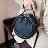 Weiyinxing color Crossbody Bag For Women Round Small Handbag Women Fashion Designer Bags PU Leather Shoulder Bag Female Zipper Purses
