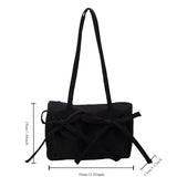 Weiyinxing New Korean Bow Nylon Shoulder Bag Fashionable and Sweet Design Tote Bag Folded Large Capacity Commuter Women's Handbag