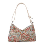 Weiyinxing Western Style Colored Shoulder Bag European American Trend Ethnic Style Canvas Bag Women's Minimalist Underarm Shoulder Bag