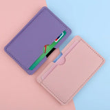 Weiyinxing Slots Ultra-thin ID Credit Card Holder Card Wallet PU Leather Driver's License Cover Bank Card Case Student Meal Wallet