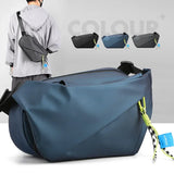 Weiyinxing Men Shoulder Chest Bag Nylon Waterproof Outdoor Sport Running Cycling Belt Bag Large Capacity Travel Phone Pouch Messenger Bag