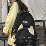 Weiyinxing High Capacity Nylon School Bag Lady Waterproof Cute Cartoon Pattern Laptop Fashion Female Travel Bag College Backpack Women