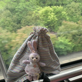 Weiyinxing Striped Cute Drawstring Backpack Causal Japanese Korean Style Shoulders Bag 2024 New Spicy Girl Y2k Backpacks