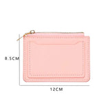 Weiyinxing Ultra-Thin Women Men Credit ID Card Holder PU Leather Zipper Fashion Small Wallet Money Bag Case Coin Purse Clip Organizer