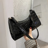 Weiyinxing Alligator Pattern Female Small Handbags and Purse Armpit Shoulder Bags High Quality PU Leather Ladies Clutch Totes Bag