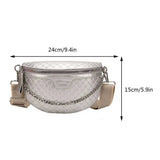 Weiyinxing Luxury Chest Bag For Women Leather Chest Waist Pack Travel Crossbody Female Half Moon Waist Belt Bag Ladies Fanny Packs