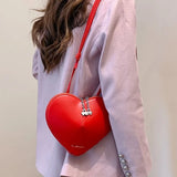 Weiyinxing Shape Bags for Women Mini Sling Shoulder Bag Ladys Red Love Heart Bag Fashion Pouch Bag Valentine Gifts Luxury Handbags