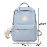 Weiyinxing Student Female Fashion Backpack Waterproof Cute Women School Bag Lady Laptop White Book Kawaii Girl College Backpack Travel