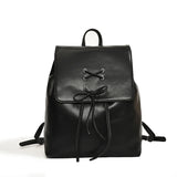 Weiyinxing Tie Design Women's Small 2024 Fashion Backpack Girls School Bag Solid Color Pu Leather Fashion Travel Silver Back Pack