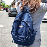 Weiyinxing Canvas Travel Denim Book Bag Ladies Kawaii Backpack Women Leisure School Bag Girl Vintage Laptop College Backpack Fashion