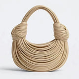 Weiyinxing for Women 2024 New in Gold Luxury Designer Brand Handwoven Noodle Bags Rope Knotted Pulled Hobo Silver Evening Clutch