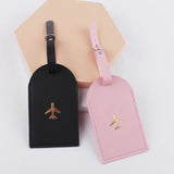 Weiyinxing PU Leather Travel Luggage Tags Baggage Name Tags Suitcase Address Label Holder Luggage Tag Travel Accessories