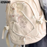 Weiyinxing Women Sweet Planet SchoolBags Student Fashion Cute Star Pendant Bags Y2k Aesthetic Kawaii Streetwear Simple Backpacks