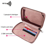 Weiyinxing Passport Bag Multi-functional RFID Anti-theft Brush Outbound Travel Storage Bag Simple Passport Holder 2024 New