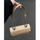 Weiyinxing Leather Burgundy Bridal Wedding Bag 2024 New Popular Chain Crossbody Bags Women Classic Flap Design Small Handbag