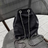 Weiyinxing Gothic Black Y2k Backpacks Women New Punk Dark Hot Girls Chain Casual Backpack Ladies Harajuku Vintage Mochila Aesthetic