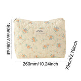 Weiyinxing Women's Aesthetic Makeup Bag Quilted Cotton Toiletry Organizer Ladies Printed Cosmetic Pouch Large Capacity Storage Bag