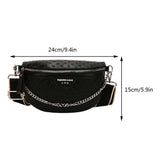 Weiyinxing Luxury Chest Bag For Women Leather Chest Waist Pack Travel Crossbody Female Half Moon Waist Belt Bag Ladies Fanny Packs