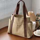 Weiyinxing Capacity Canvas Tote Bags for Work Commuting Carrying Bag College Style Student Outfit Book Shoulder Bag Bolsos Para Mujer