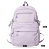 Weiyinxing Solid Color Waterproof Nylon Women Backpack Men Large Capacity Laptop Back Bag Unisex Travel Rucksack Schoolbag New