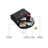 Weiyinxing Genuine Leather Coin Purse Zipper Small Wallets Card Holder Bag Portable Men Cowhide Money Purse Women Earphone Pouch