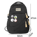 Weiyinxing Capacity Trendy Girl Boy Travel Badge School Bag Cool Men Women Leisure BookBag Ladies College Backpack Fashion Male Female