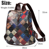 Weiyinxing Backpack Women Leather Rucksack Women's Knapsack Travel Backpacks Shoulder School Bags for Teenage Girls Mochila