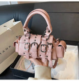 Weiyinxing Vintage Rivet Pink Y2k Messenger Bag Women Retro Crocodile Pattern Hand Bag Female Hot Girls Handle Crossbody Bags Chic