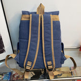 Weiyinxing Lady Male Canvas Drawstring Laptop College Backpack Boy Girl School Bag Women Men Travel Backpack Fashion Female Book Bag