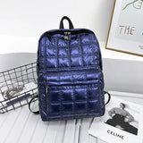 Weiyinxing Winter Ultra Light Space Down Women's Backpack Quilted Plaid Female School Backpacks Bags for Women Girls Kawaii Backpack