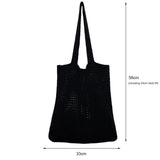 Weiyinxing Knitted Handbags Female Large Capacity Totes Women's Shoulder Bag Summer Beach Bag Purses Casual Hollow Woven Shopping