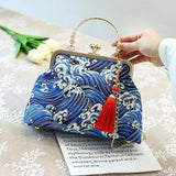 Weiyinxing Vintage Fringe Bag Small Shell Bags Chain Women Shoulder Crossbody Bag Crane Flying Women's Handbags Purses Embroidery