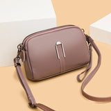Weiyinxing Spring New Authentic Cowhide Shoulder Bag for Women Famous Designer Soft Leather Crossbody Bags Single Color Retro Wallet