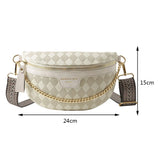 Weiyinxing Luxury Chest Bag For Women Leather Chest Waist Pack Travel Crossbody Female Half Moon Waist Belt Bag Ladies Fanny Packs