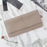 Weiyinxing Leather Women Wallet Fashion Solid Color Coin Purse Multifunctional Cowhide Female Long Women Purses Zipper Card Holder