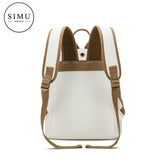 Weiyinxing Canvas Backpack Women Solid Color Rucksack Small Casual Ladies Travel Bag Backpacks for Teenage Girls