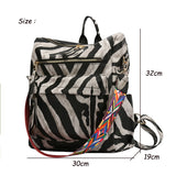 weiyinxing Larg Backpack Cow Zebra Women Leather Rucksack Women's Knapsack Travel Backpacks Shoulder School Bags Mochila Back Pack