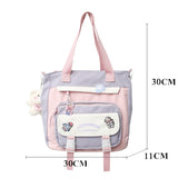 weiyinxing Fashion Women Backpack Cute Nylon Waterproof Set Bag Rucksack Teens Kawaii Bookbag for Girls Schoolbag Travel Mochila