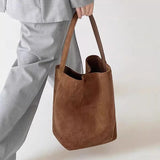 Weiyinxing Scrub Leather Bucket Bags for Women Brand design female Handbags big capacity Commuting Shoulder Bag totes