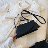 Weiyinxing Metal Short Handle Leather Crossbody Bags for Women 2024 Ladies Designer Handbags Ans Purses Casual Tote Bags