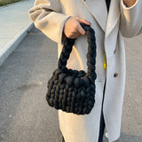 Weiyinxing Crochet Bag Handmade Acrylic Chain Women Underarm Bag Designer Knitting Crossbody Bags for Women Woven Chunky Knit Purse