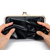 Weiyinxing Leather Long Clutch Wallet Clip Bags Vintage Coin Purse Card Holder Key Lipstick Storage Phone Pouch Case for Women