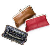 Weiyinxing Leather Long Women Wallet Retro Texture Hasp Clutch Mobile Phone Bag Large Capacity Women Coin Purse Card Holders Handbag