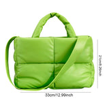 Weiyinxing Large Tote Padded Handbags Designer Quilted Women Shoulder Bags Luxury Nylon Down Cotton Crossbody Bag Winter Purse 2024