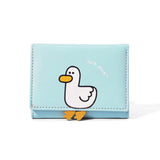 Weiyinxing Women Wallet Cute Luck Duck Short Wallet Leather Small Purse Girls Money Bag Card Holder Ladies Female Hasp 2024 Fashion