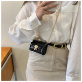 Weiyinxing Style Fashion Women'S One Shoulder Crossbody Bag Classic Small Square Bag Girls' Mini Simple Wallet Lipstick Pocket