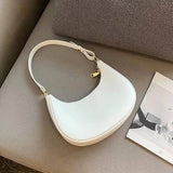 Weiyinxing Advanced Crescent-shaped Bag For Women PU Leather Shoulder Bag Solid Color Underarm Bag Designer Lady Handbag Purse