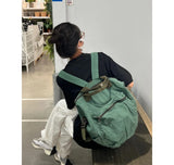 Weiyinxing Ins Students Solid Rucksacks Simple All Match Women High-capacity Backpacks Casual Preppy Y2k Vintage Trendy Schoolbags